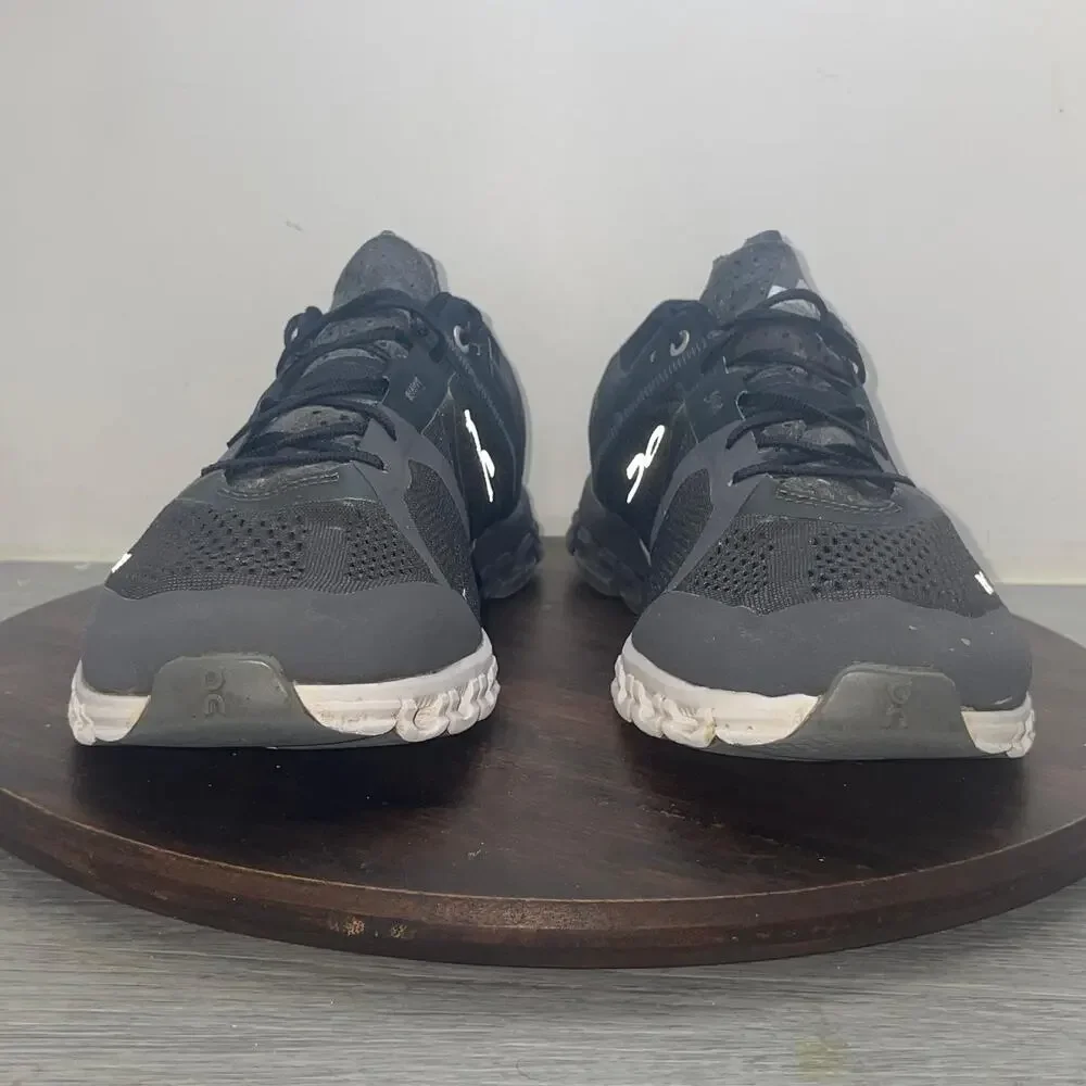On Cloudflow Black Asphalt Mens Size 9.5 Athletic Running Walking Shoes Sneakers
